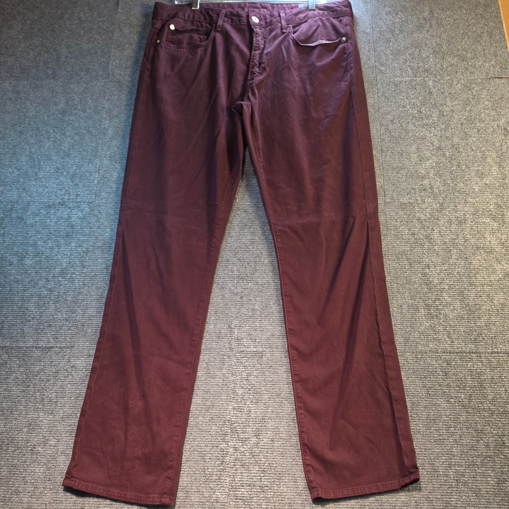 Bonobos Slim Fit Chinos Mens 36x32 Burgundy Good Stretch Cotton Pants